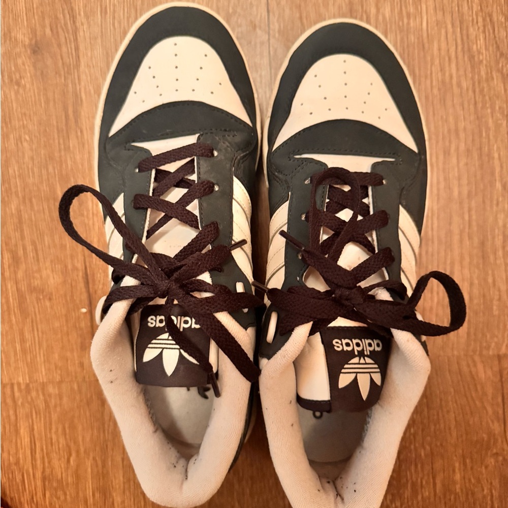 Adidas Beige and Black Sneakers